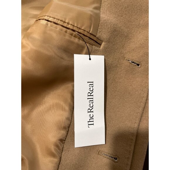Lauren Ralph Lauren Black Label Cashmere Wool Long Coat Italian Tan Camel Men 42 - Picture 5 of 9